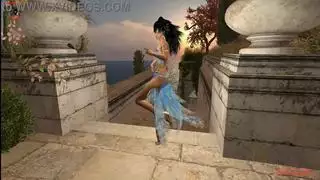 خيال السلطان: الراقصة الزرقاء تأخذ شرجًا قاسيًا مع فحول بي بي سي